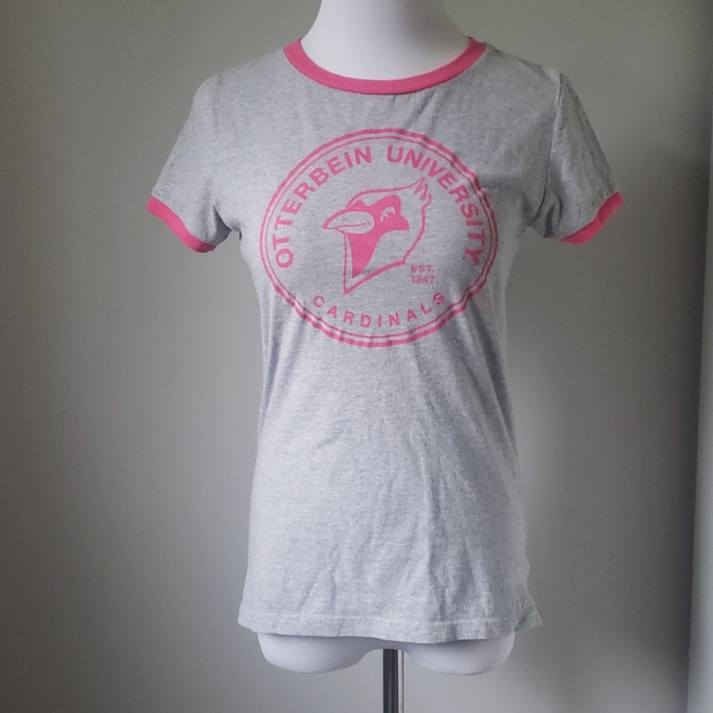 Pink & Gray Otterbein University Tee Shirt